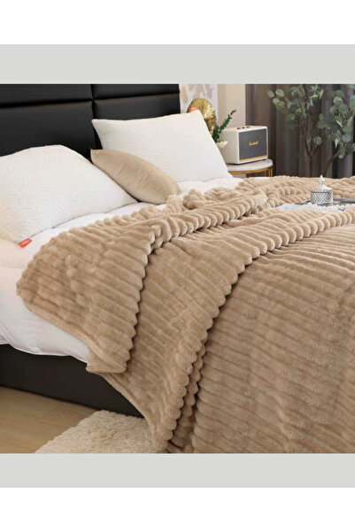 Truva Grup Cocolino Brown Premium Blanket, 200x230 cm – Fluffy, Velvety and Washable
