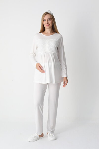 EM&FA TEKSTİL Maternity Maternity Dress Pajama Set