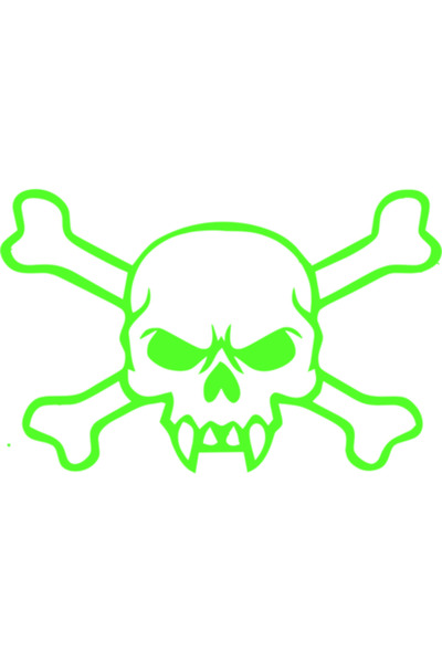 Oracal Car sticker "Skull vampire", 20x18 cm, green