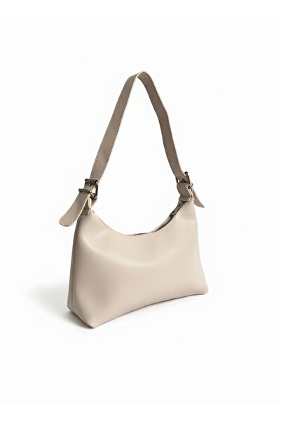 FREE MARKA Bej kadın omuz ve el çantası küçük boy