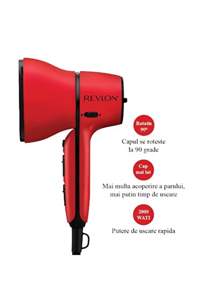 Revlon Airflow Control RVDR5320E Hair Dryer, Built-in 90 Degree Rotating Concentrator