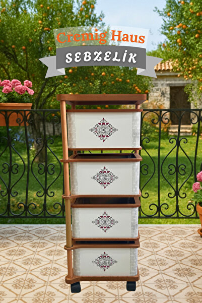 CremigHaus Ahşap Sebzelik Geleneksel Tasarım Kare 4 x 5 lt Kapasiteli Lale De...