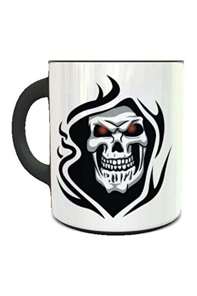 Generic Impress Grim Reaper Printed Coffee Mug White/Black/Red
