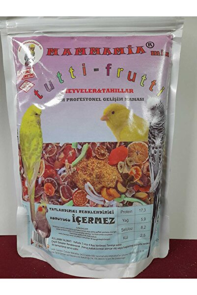 Mammamia Mix Meyveli Muhabbet Kuşu Maması 1 KG