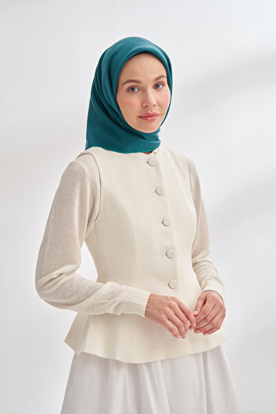 ARMANDA Premium %100 Twill İpek Eşarp Düz Çift Taraflı İpek Silk - Zümrüt