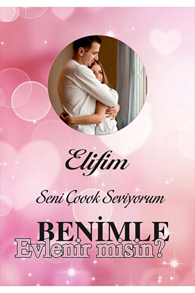 Gmt Ambalaj Evlilik Teklifi Pankart, Benimle Evlenir Misin Branda Afiş 70x100 cm