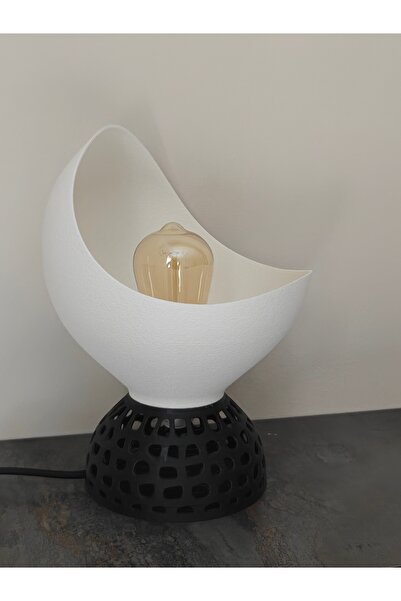 Rekatech Light Wave Modern Decorative Table Lamp Lampshade - Bohemian Lampshade - Concrete Look