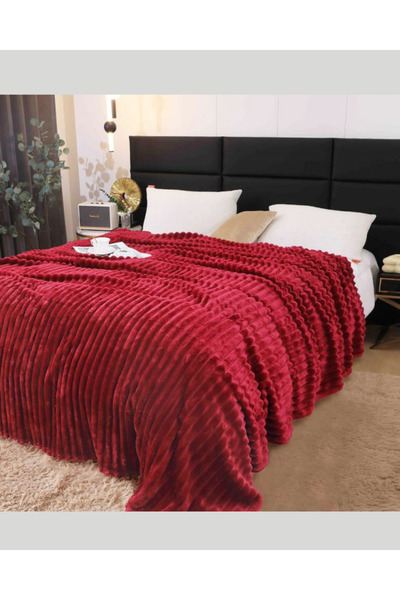 Truva Grup Pătură Cocolino Roșie Premium 200x230 cm – Flausată, Catifelată și Rezistentă la Spălări