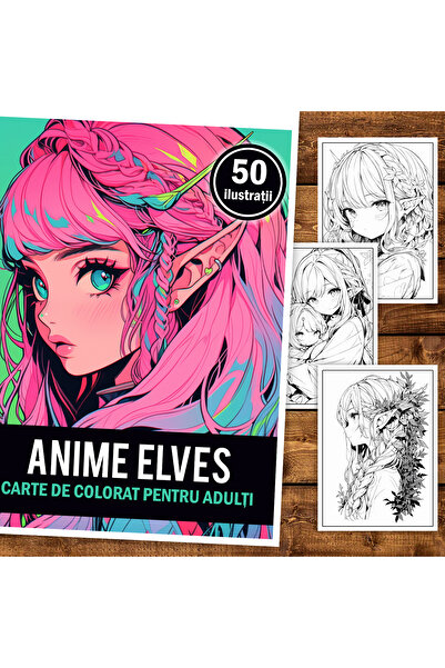 Legendary Gifts Книга за рисуване, 50 илюстрации, Аниме Елфи Момичета