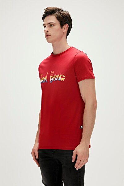 Bad Bear 23.01.07.008-C65 Manuscript Men's T-Shirt Red