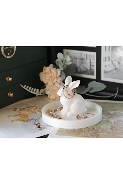 Atsutech Cute Rabbit Ring Holder and Jewelry Dish - 3D Printing Decorative Jewelry Stand