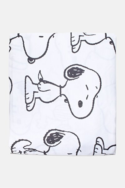 PEANUTS ملاءة سرير مزدوجة مطبوعة برسومات جرافيكية، متعددة الألوان