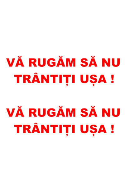 Oracal Set 2 stickere pentru Taxi, Uber, Bolt, Nu trantiti usa, 15cm, rosu