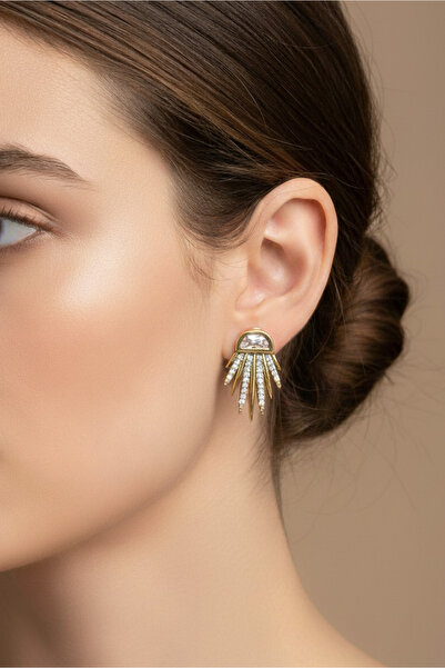 Modacaprea أقراط نسائية من الفولاذ بتصميم لامع متدفق I أقراط نسائية من الفولا...