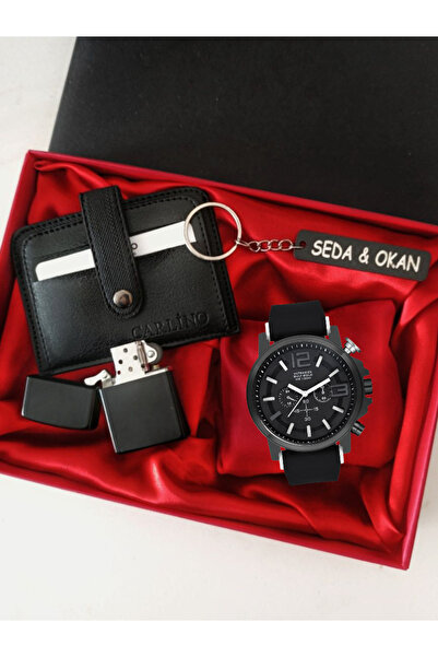 arpat time saat aksesuar KİŞİYE ÖZEL, ÖZEL KUTULU SAAT SETİ. SAAT, ÇAKMAK, CÜ...