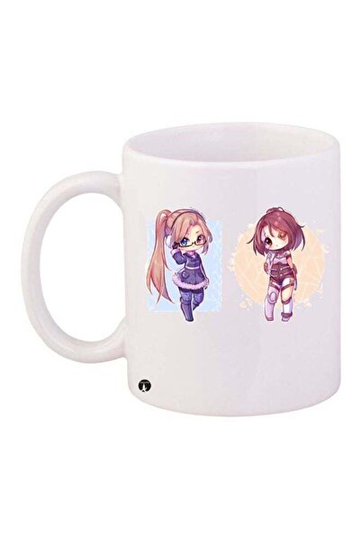 Generic BP Anime Girls Printed Coffee Mug White/Purple/Pink