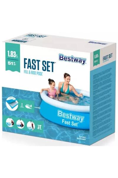 BESTWAY Fast Set Inflatable Pool, 1.83 m x 51 cm