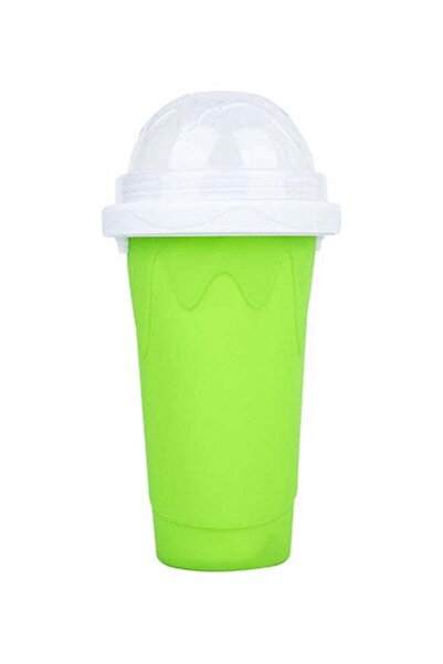 Generic Eco-Friendly Smoothies Cup With Straw Spoon Green/White