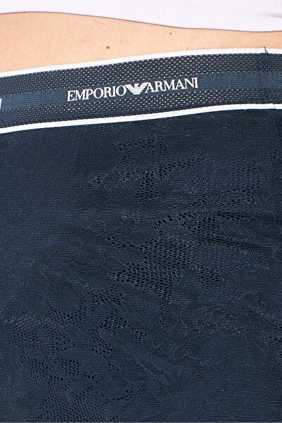 Emporio Armani Women Textured Mini Skirt, Navy