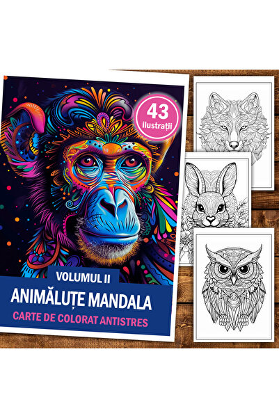 Legendary Gifts Painting book, 43 illustrations Animal Mandala - Volume II