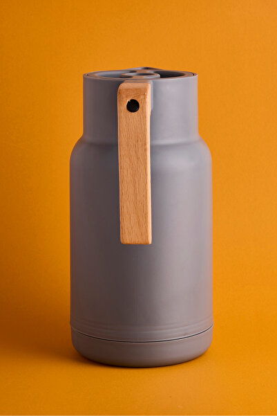 Perotti Sakura Nordic Bamboo Handle Glass Vacuum Thermos 1000 ml Gray