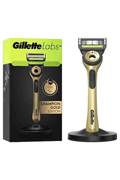Gillette Aparat de ras Labs Champion Gold Edition, 1 rezervă, suport magnetic