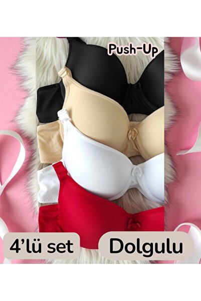 SATTENS Miss Perry Supported 4-Pack Color Mixed Padded Bra