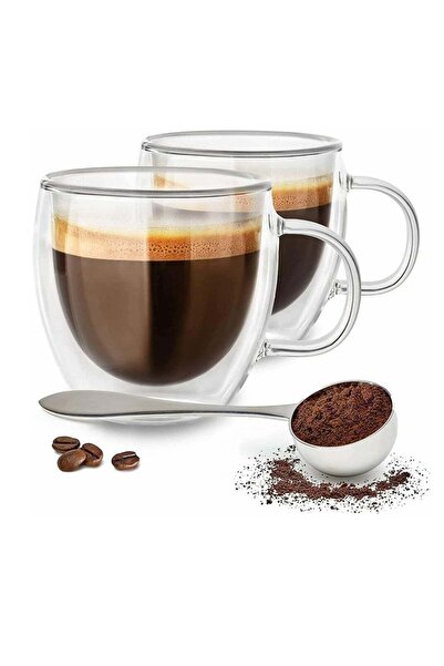 Generic Cool Baby COOLBABY Espresso Cup Shot Glass Coffee Set of 2 - Double Wall Insulated Glass Tumbler Wi