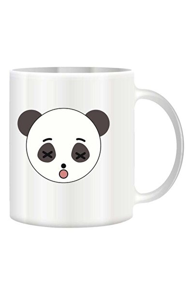 Generic giftex Funny Face Design With Panda Mug White/Black/Grey