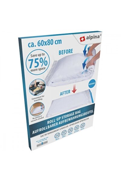 Alpina sac de depozitare vidat pentru haine și lenjerie de pat 60x80 cm