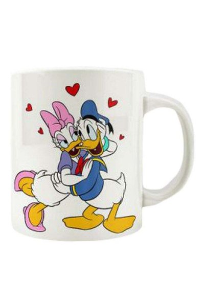 Generic Disney Printed Ceramic Mug White/Blue/Pink 350ml