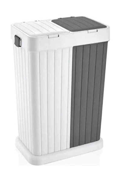 Genel Markalar İKİLİ KUTU ÇOK AMAÇLI ÇÖP KOVASI ÇAMAŞIR SEPETİ 80LT