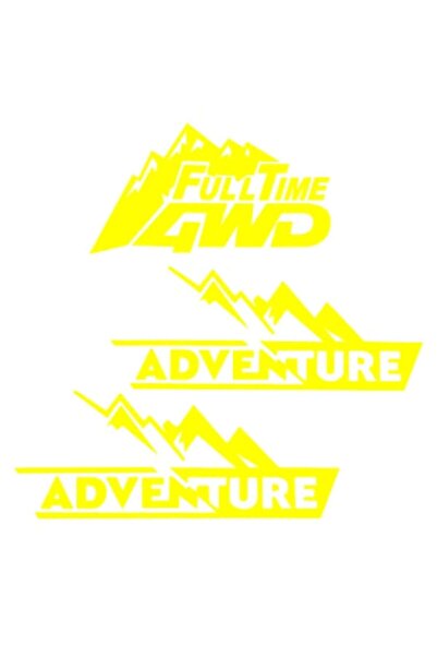 Oracal Set 3 stickere Adventure 4WD, galben