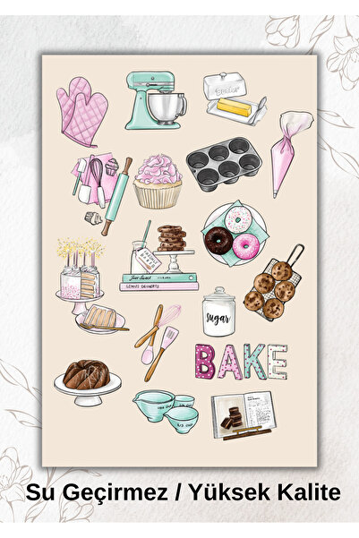 VORACRAFT Bakery, Cafe, Pasta Sticker Ajanda Bullet Journal YRM062