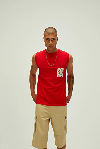 Bad Bear 22.01.23.001-C54 Flag Men's Sports Tank Top Red