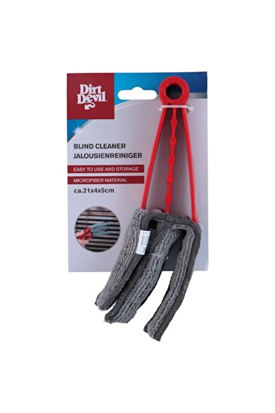 DİRT DEVIL Perie din microfibră pentru curățarea jaluzelelor, aparatelor de aer condiționat, filtrelor, Dirt Devil, 21x4x5 cm, Roșu/Gre