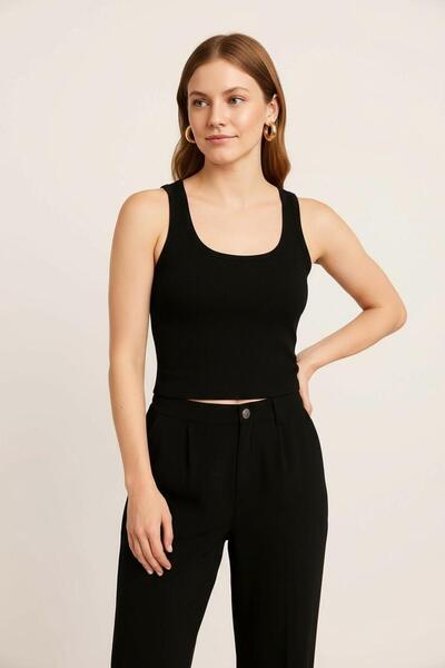 Bliss Women's Ribbed Look Thick Strap Basic Undershirt