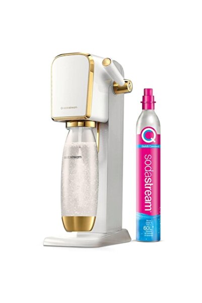 sodastream Aparat de gătit suc ART + sticlă de carbonatare 1L, alb/auriu