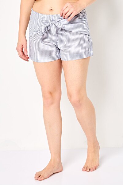 Emporio Armani Women Stripe Tie Detail Sleepwear Shorts, Multicolor