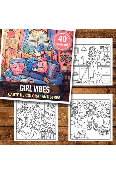 Legendary Gifts Книга за рисуване, 40 илюстрации Момичешки вибрации