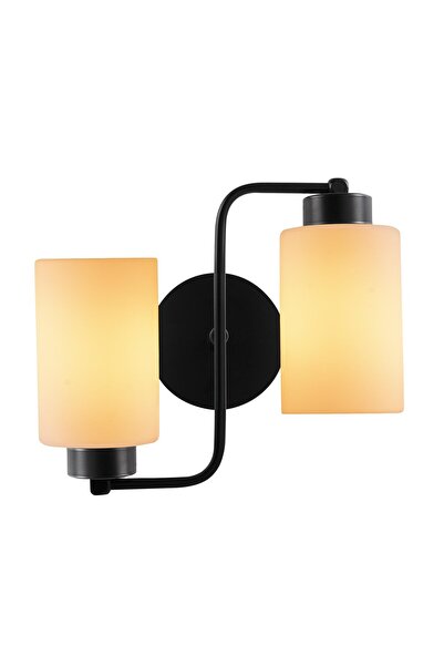 MOİRA مصباح حائط زجاجي حديث من بالكوفا باللون الأسود، مصباح حائط مزخرف باللون الأسود، BALCOVA-N-345