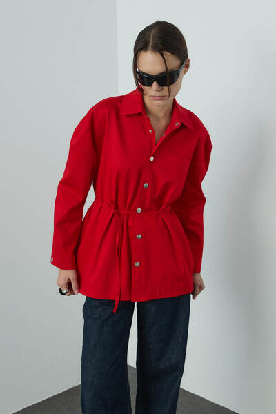 SENA GÜVEN Mono Gömlek Kırmızı