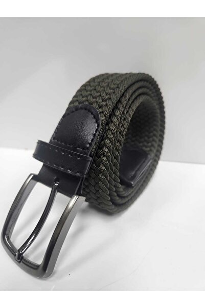 Duflon Elastic Knitted Belt Men's Belt Braided Elastic Belt