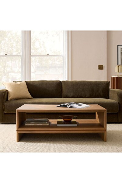 Creawood Milas Modern Masif Ahşap Orta Sehpa 100x56