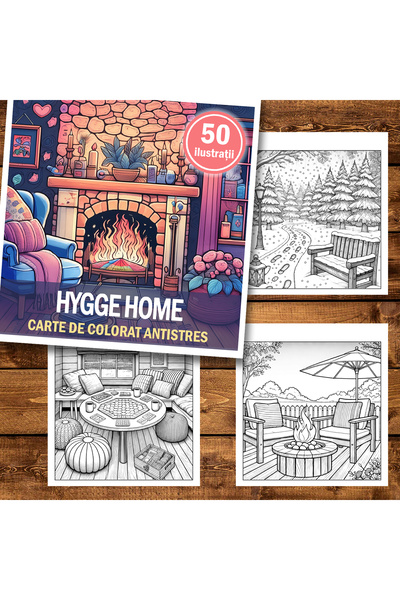 Legendary Gifts Книга за рисуване, 50 илюстрации Hygge Home