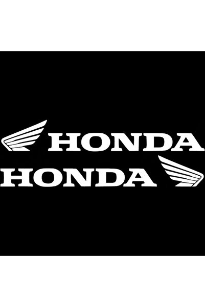 Oracal Sticker x2, Honda Logo Wings, White, 25cm