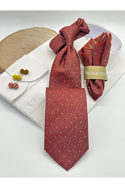 Gutiero Classic Tie with Red Dot Handkerchief