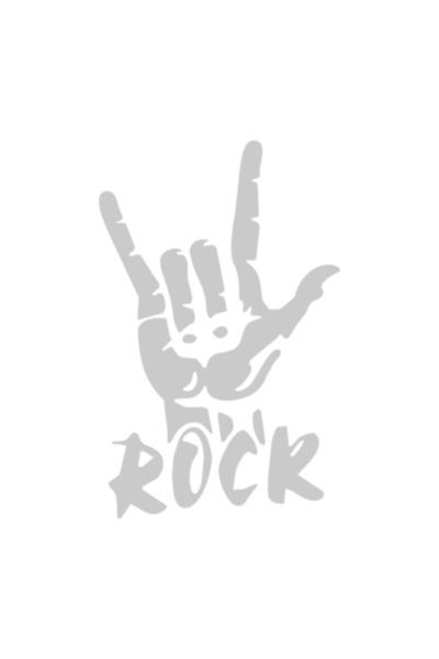 Oracal Car sticker "Rock a roll hand", 18x14 cm, white
