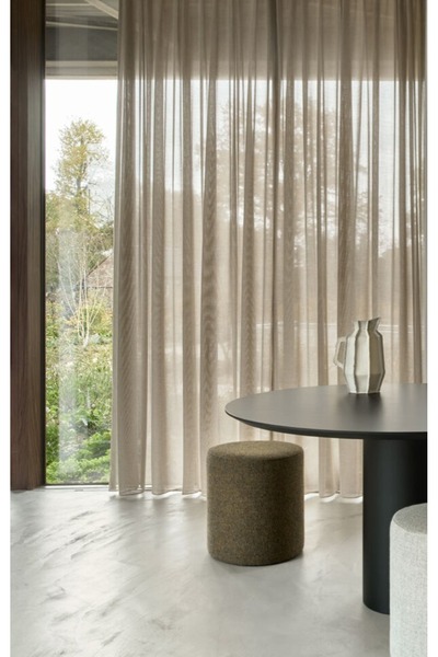 Ran Perde Kalın Dokulu Tül Perde - Sütlü Kahve - 1x2,5 Pile