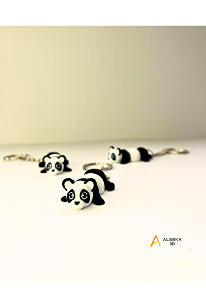 3D Anahtarlık Panda Figürlü